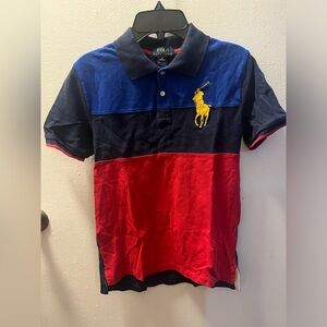 Polo Ralph Lauren Boys’ Size 10-12 Colorblock Polo w/ Yellow Horse